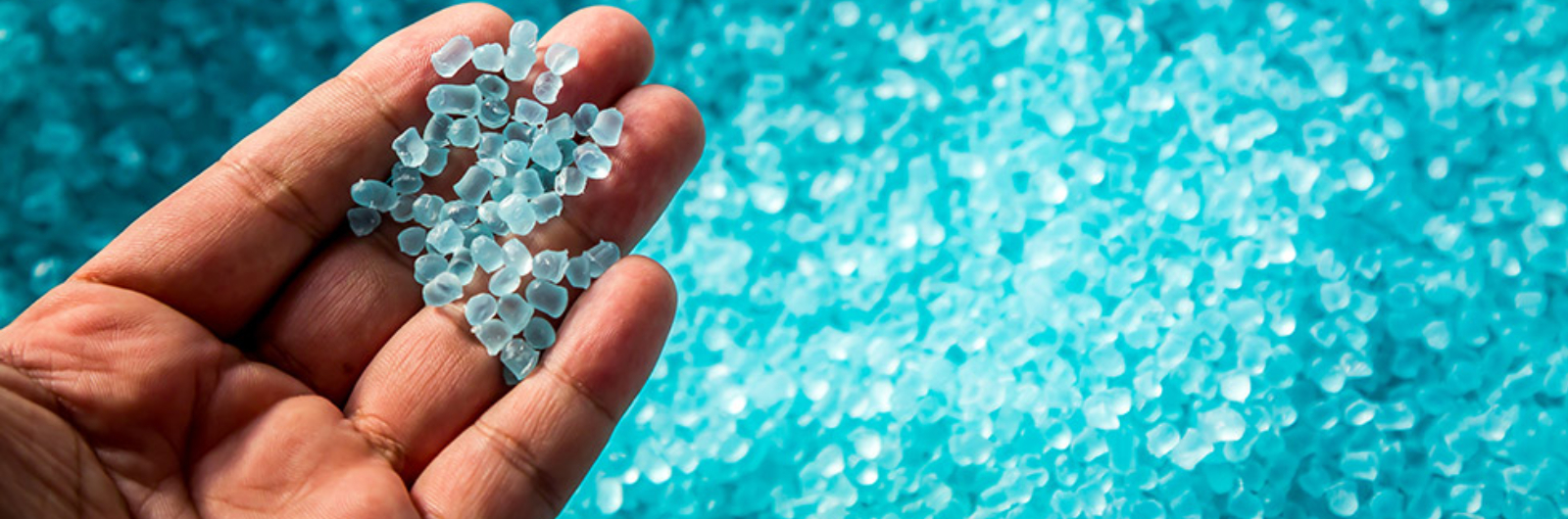 hand holding thermoplastics