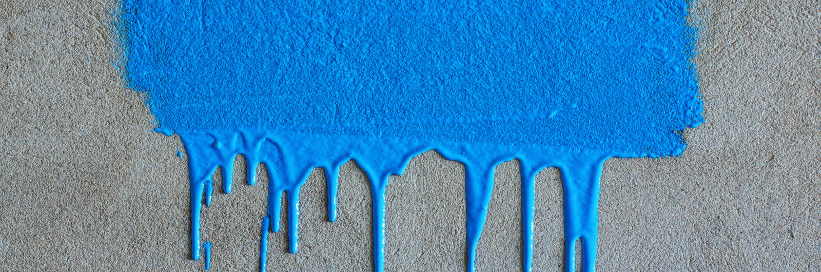 blue paint on concrete