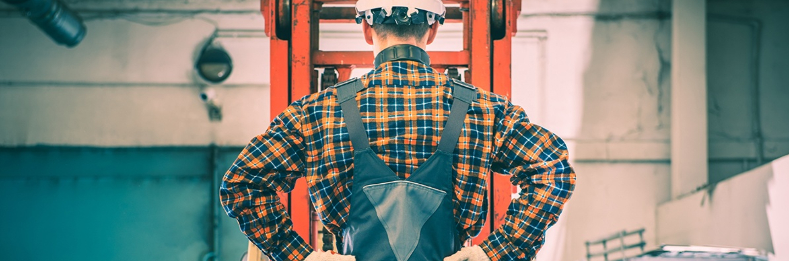 Man with safety helmet