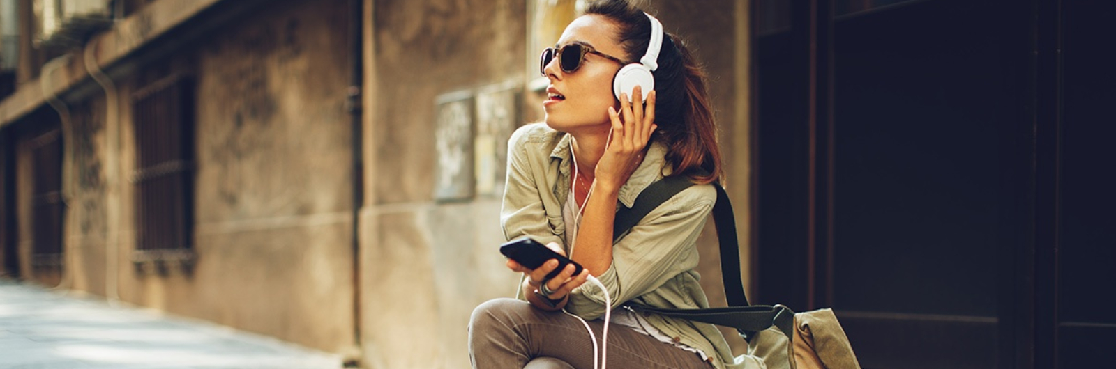 Listening on headphones