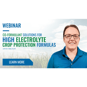 Co-formulant solutions for high electrolyte crop protection formulations