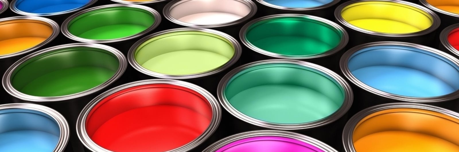 many cans with paint