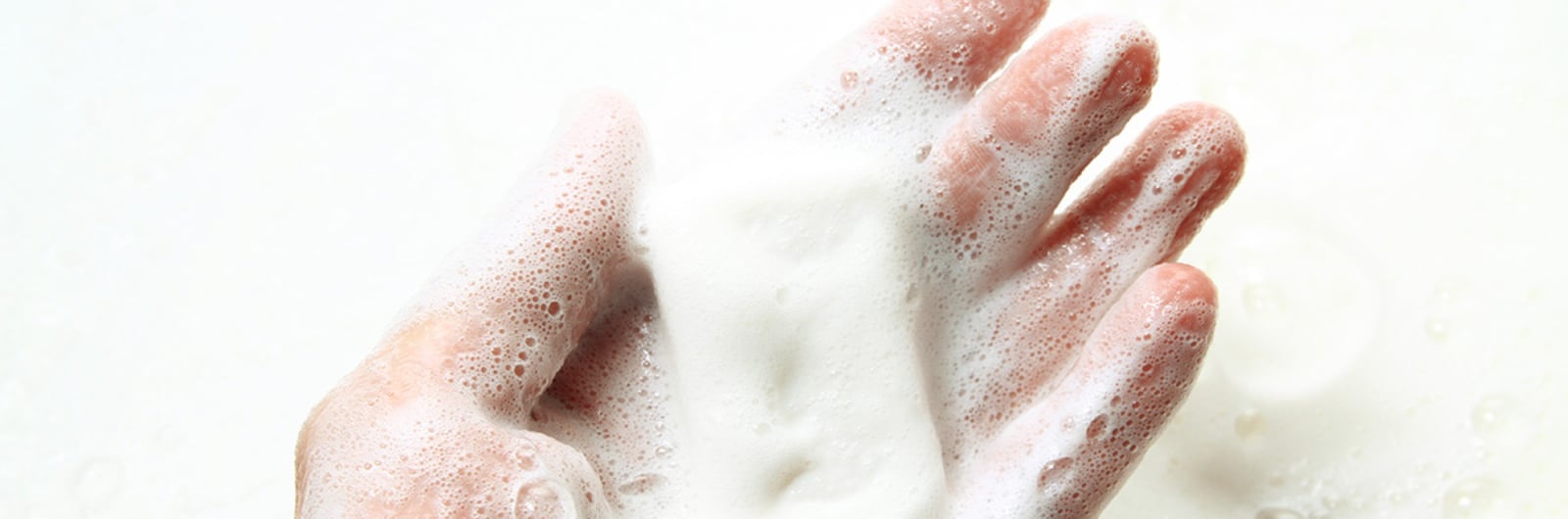 hand holding foam
